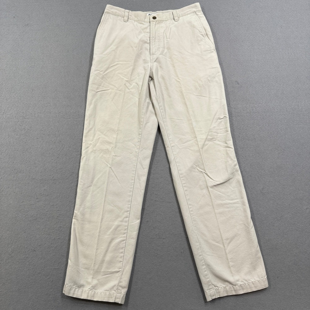 Y2K Columbia Pants Men's 30x32 Beige Pleated Canvas Straight Leg Carpenter